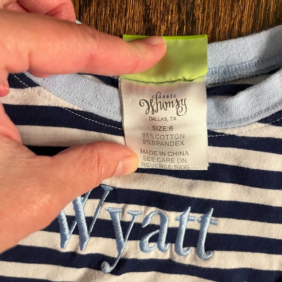EUC pajama with “wyatt” embroidered on the front.  Size 6.  Worn once. - Picture 2 of 2